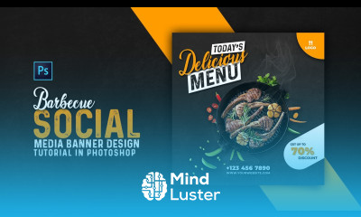 How to Design Barbecue Social Media Banner Adobe Photoshop Tutorial Speed Art Grafix Mentor