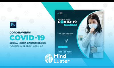 How to Design Coronavirus Social Media Banner Adobe Photoshop Tutorial Speed Art Grafix Mentor