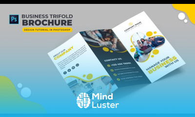 How to Design Business Trifold Brochure Adobe Photoshop Tutorial Speed Art Grafix Mentor