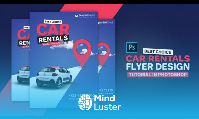 How to Design Car Rentals Flyer Template Adobe Photoshop Tutorial Speed Art Grafix Mentor