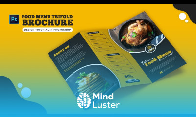 How to Design Food Menu Trifold Brochure Adobe Photoshop Tutorial Speed Art Grafix Mentor