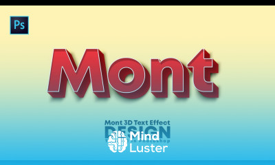 How to Design Mont 3D Text Effect Adobe Photoshop Tutorial Speed Art Grafix Mentor