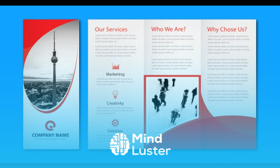 Tri Fold Business Brochure Design in Adobe Illustrator