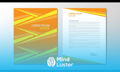 Illustrator tutorial Abstract triangle letterhead template