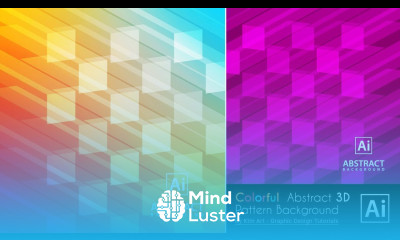 Illustrator Tutorial Colorful Abstract 3D Pattern Background