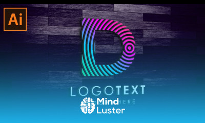 Letter D Logo in Adobe Illustrator