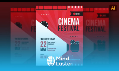 Cinema Movie Film Festival Poster Design in Adobe Illustrator