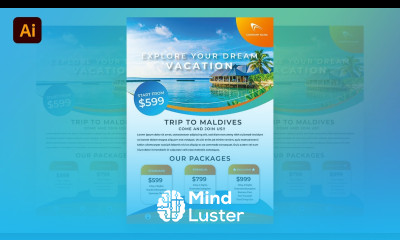 Travel Tour Agency Flyer Design in Adobe Illustrator