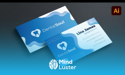 Dental Clinic Business Card Design in Adobe Illustrator
