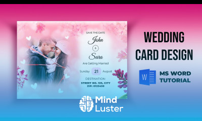 MS Word Wedding Card Design Tutorial MS Word Tutorial
