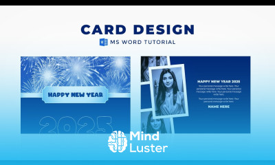 New Year Card Design in MS Word New year card making Microsoft word