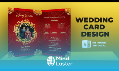 Wedding Invitation Card Design in MS word Marriage card design Microsoft word tutorial