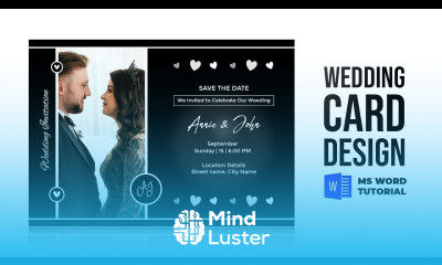 How to Create Wedding Card in MS Word Wedding invitation card