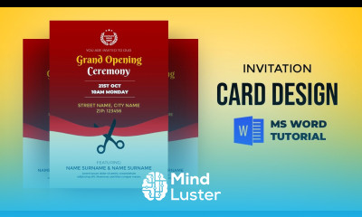 Invitation Card Design in MS Word Grand Opening Invitation Card Design Microsoft Word Tutorial