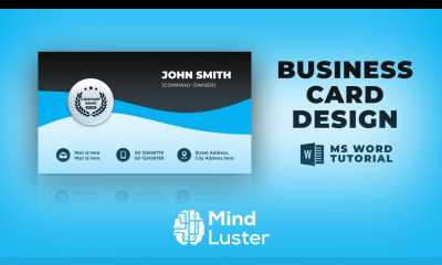 Visiting Card Design in MS Word Business Card Design Tutorial
