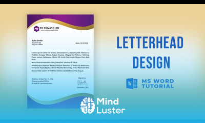 How to Make Letterhead Design in Microsoft Word letterhead design in word