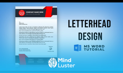 Letterhead Design in MS word Letterhead format Microsoft word tutorial