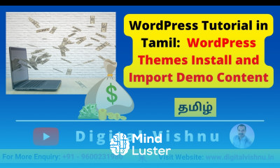 Tamil WordPress Tutorial How to install WordPress themes and import demo content
