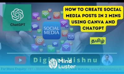 ChatGPT Tutorial in Tamil How to Create 50 Social Media Posts in 2 mins using Canva and ChatGPT