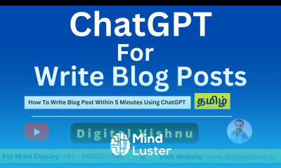 ChatGPT For Blog Posts How To Write Blog Post Within 5 Minutes Using ChatGPT Tutorial in Tamil