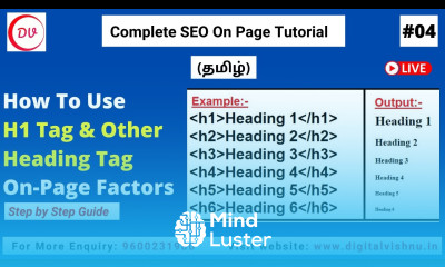 What is the H1 Tag and Why it is Important for SEO in Tamil Complete On Page SEO Tutorial in Tamil