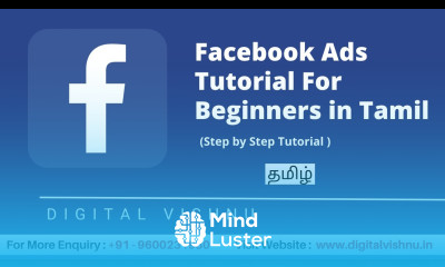 Facebook Ads Tutorial For Beginners in Tamil Step by Step Tutorial How To Run Facebook Ads Tamil