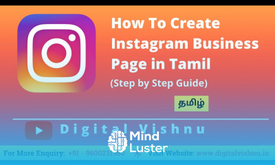 Instagram Marketing in Tamil How To Create Instagram Business Page Tamil Business Account Tamil