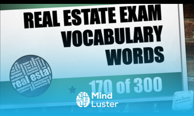 Real Estate Vocabulary Words 170 of 300 Real Estate Estate Exam Prep Videos