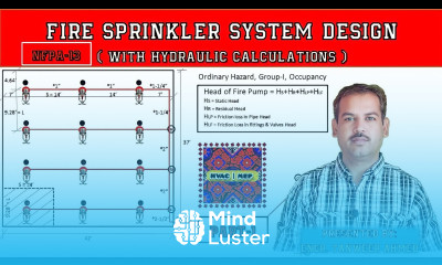 NFPA 13 Fire Sprinkler System Design Calculation Ordinary Hazard Group 1 Part 1 in Urdu