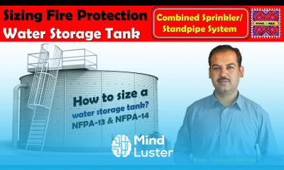 Sizing Fire Protection Water Storage Tank for combined sprinkler standpipe system in Urdu Hindi