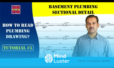 How to Read Plumbing Drawing 5 Basement Plumbing Sectional Detail in Urdu Hindi