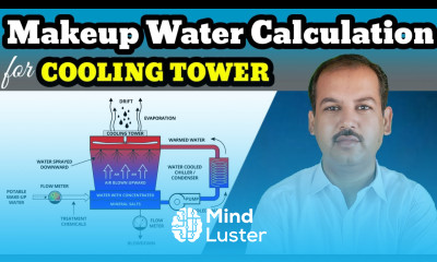 How to calculate makeup water for cooling towers in Urdu Hindi