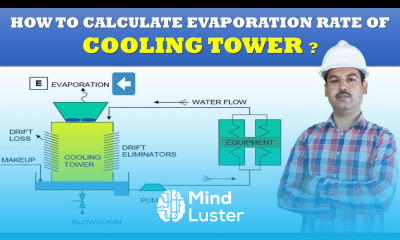 How to calculate the evaporation rate of cooling towers in Urdu
