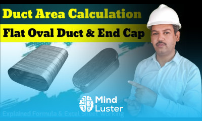 Flat Oval Duct Area Calculations in Urdu Hindi