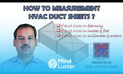 How to measurement HVAC duct sheets Duct Area Measure in Urdu