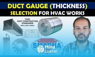 Duct Gauge Selection for HVAC Works Duct Sheet Thickness as per SMACNA in Urdu