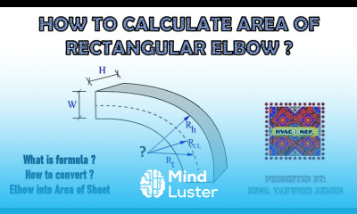 How to calculate area of duct rectangular elbow part 1 Duct Area Formula HVAC in Urdu