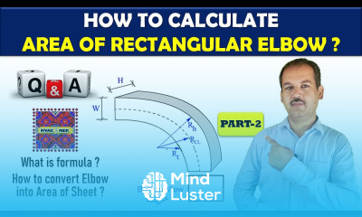How to calculate area of duct rectangular elbow Part 2 Duct Area Formula HVAC in Urdu Hindi