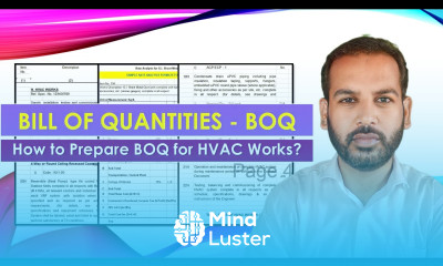 How to Prepare BOQ for HVAC Works in Urdu Rate Analysis of Bill of Quantity