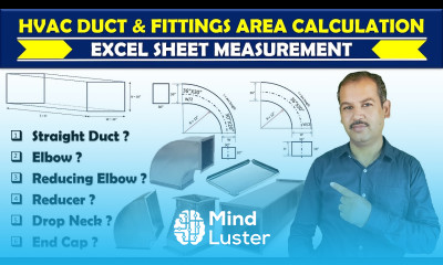 Duct Area Calculations of Rectangular Ducts Fittings Part 1 in Urdu
