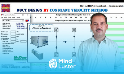 HVAC Duct Design by Constant Velocity Method McQuay Duct Sizer in Urdu