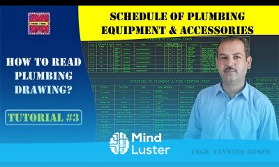 How to Read Plumbing Drawing 3 Schedule of Plumbing Equipment Accessories in Urdu