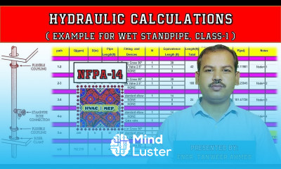 Standpipe Hydraulic Calculations Hose Connection Wet Standpipe Class I NFPA 14 in Urdu