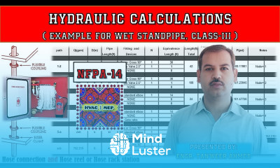 Standpipe Hydraulic Calculations Fire Hose Connection Standpipe Class III NFPA 14 in Urdu