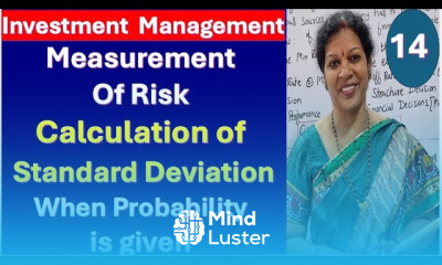 14 Measurement of Risk Calculation of Standard Deviation from Investment Management Subject