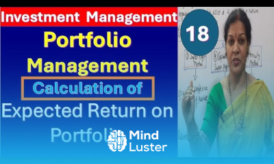 18 Portfolio Management Calculation of Expected Return on Portfolio