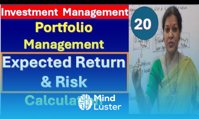 20 Expected Return Expected Risk Calculation from Portfolio Management