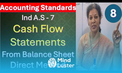 8 Ind A S 7Cash Flow Statements from Balance Sheet Direct Method from Accounting Standards Sub