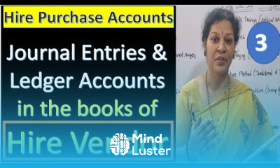 3 Problem on Journal Entries Ledger Accounts in the Books of Hire Vendor Hire Purchase Accounts