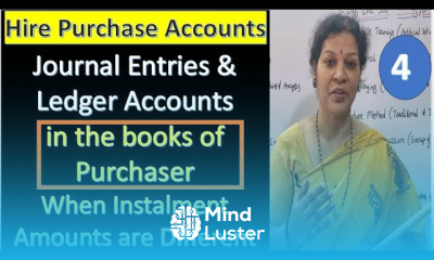 4 Hire Purchase Accounts Problem on When Instalment Amounts are different